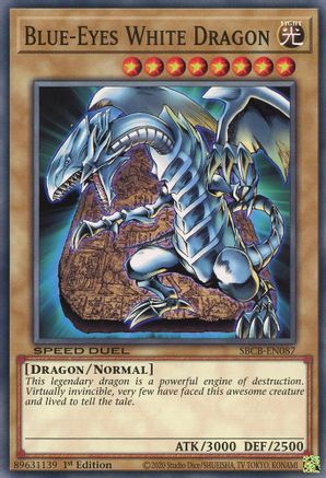 Blue-Eyes White Dragon (SBCB-EN087) - Speed Duel: Battle City Box 1st Edition - Premium Yugioh Single from Konami - Just $0.63! Shop now at Game Crave Tournament Store