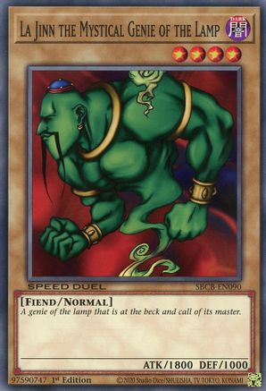 La Jinn the Mystical Genie of the Lamp (SBCB-EN090) - Speed Duel: Battle City Box 1st Edition - Premium Yugioh Single from Konami - Just $0.23! Shop now at Game Crave Tournament Store