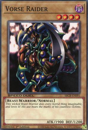 Vorse Raider (SBCB-EN091) - Speed Duel: Battle City Box 1st Edition - Premium Yugioh Single from Konami - Just $0.25! Shop now at Game Crave Tournament Store