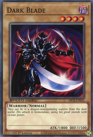 Dark Blade (SBCB-EN092) - Speed Duel: Battle City Box 1st Edition - Premium Yugioh Single from Konami - Just $0.25! Shop now at Game Crave Tournament Store