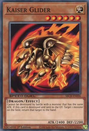 Kaiser Glider (SBCB-EN096) - Speed Duel: Battle City Box 1st Edition - Premium Yugioh Single from Konami - Just $0.25! Shop now at Game Crave Tournament Store