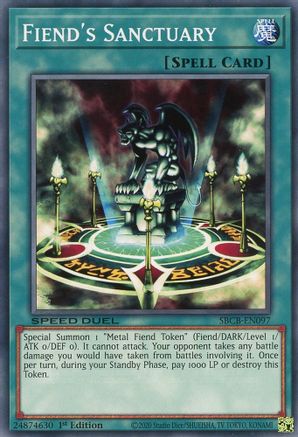 Fiend's Sanctuary (SBCB-EN097) - Speed Duel: Battle City Box 1st Edition - Premium Yugioh Single from Konami - Just $0.25! Shop now at Game Crave Tournament Store