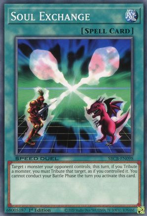 Soul Exchange (SBCB-EN098) - Speed Duel: Battle City Box 1st Edition - Premium Yugioh Single from Konami - Just $0.25! Shop now at Game Crave Tournament Store