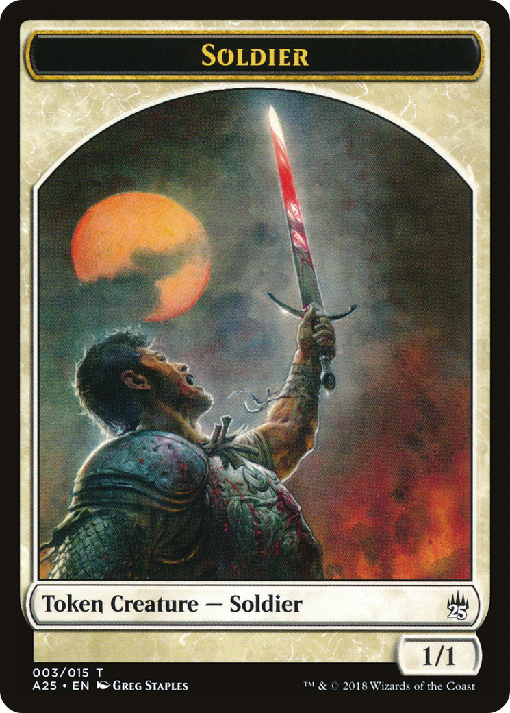 Soldier (TA25-003) - Masters 25 Tokens - Premium MTG Single from Wizards of the Coast - Just $0.25! Shop now at Game Crave Tournament Store