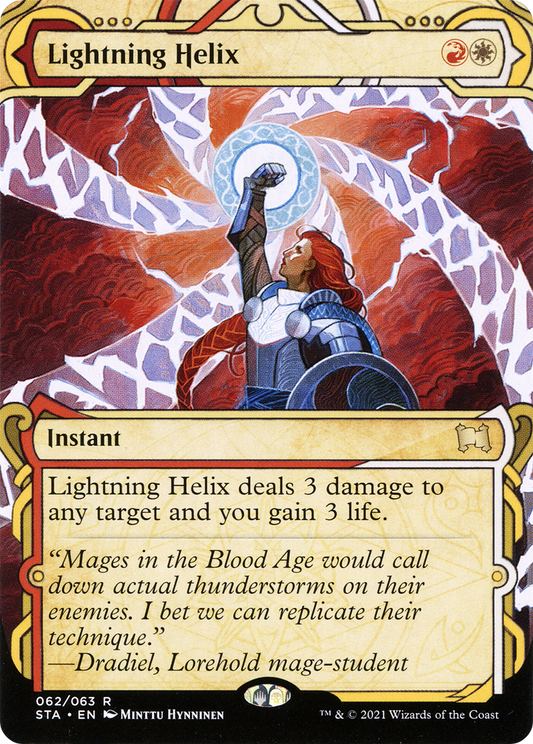 Lightning Helix (STA-062) - Strixhaven Mystical Archive: (Showcase) (Borderless) - Premium MTG Single from Wizards of the Coast - Just $0.42! Shop now at Game Crave Tournament Store