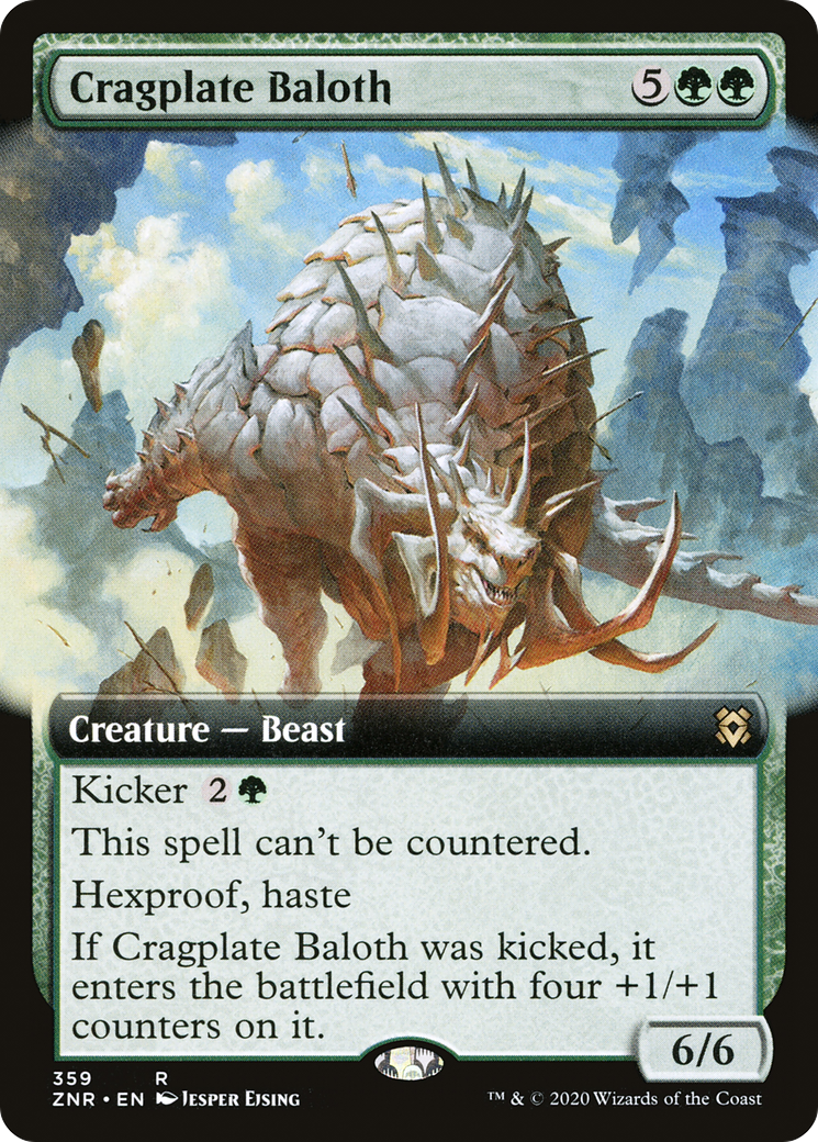 Cragplate Baloth (ZNR-359) - Zendikar Rising: (Extended Art) - Premium MTG Single from Wizards of the Coast - Just $0.25! Shop now at Game Crave Tournament Store