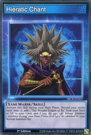 Hieratic Chant (SBCB-ENS03) - Speed Duel: Battle City Box 1st Edition - Premium Yugioh Single from Konami - Just $0.25! Shop now at Game Crave Tournament Store