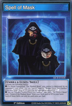 Spell of Mask (SBCB-ENS08) - Speed Duel: Battle City Box 1st Edition - Premium Yugioh Single from Konami - Just $0.25! Shop now at Game Crave Tournament Store