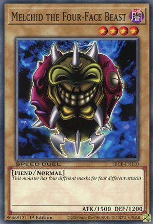 Melchid the Four-Face Beast (SBCB-EN110) - Speed Duel: Battle City Box 1st Edition - Premium Yugioh Single from Konami - Just $0.24! Shop now at Game Crave Tournament Store