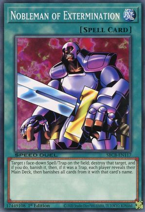 Nobleman of Extermination (SBCB-EN117) - Speed Duel: Battle City Box 1st Edition - Premium Yugioh Single from Konami - Just $0.15! Shop now at Game Crave Tournament Store