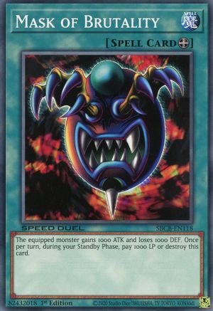 Mask of Brutality (SBCB-EN118) - Speed Duel: Battle City Box 1st Edition - Premium Yugioh Single from Konami - Just $0.25! Shop now at Game Crave Tournament Store