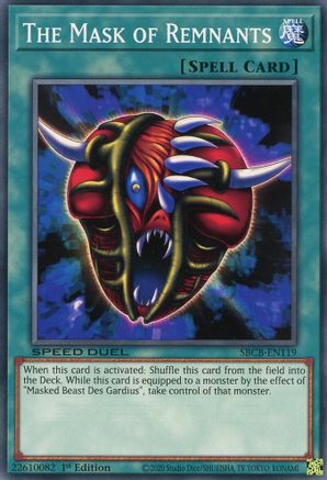The Mask of Remnants (SBCB-EN119) - Speed Duel: Battle City Box 1st Edition - Premium Yugioh Single from Konami - Just $0.34! Shop now at Game Crave Tournament Store