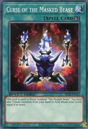 Curse of the Masked Beast (SBCB-EN120) - Speed Duel: Battle City Box 1st Edition - Premium Yugioh Single from Konami - Just $0.24! Shop now at Game Crave Tournament Store