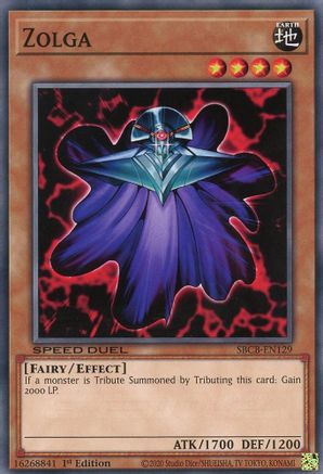 Zolga (SBCB-EN129) - Speed Duel: Battle City Box 1st Edition - Premium Yugioh Single from Konami - Just $0.25! Shop now at Game Crave Tournament Store