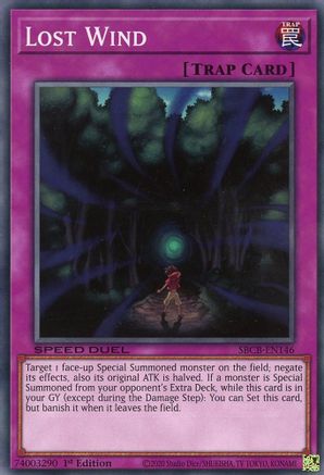 Lost Wind (SBCB-EN146) - Speed Duel: Battle City Box 1st Edition - Premium Yugioh Single from Konami - Just $0.30! Shop now at Game Crave Tournament Store