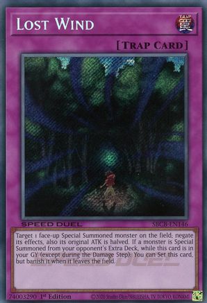 Lost Wind (Secret) (SBCB-EN146) - Speed Duel: Battle City Box 1st Edition - Premium Yugioh Single from Konami - Just $1.96! Shop now at Game Crave Tournament Store