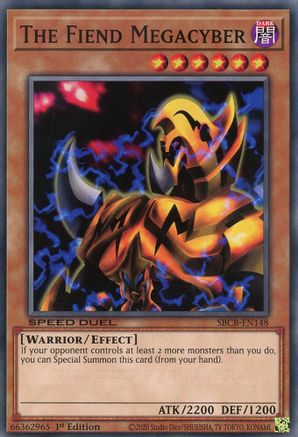 The Fiend Megacyber (SBCB-EN148) - Speed Duel: Battle City Box 1st Edition - Premium Yugioh Single from Konami - Just $0.23! Shop now at Game Crave Tournament Store