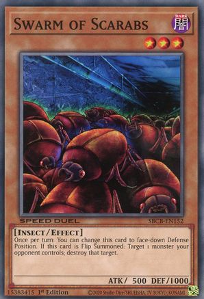 Swarm of Scarabs (SBCB-EN152) - Speed Duel: Battle City Box 1st Edition - Premium Yugioh Single from Konami - Just $0.26! Shop now at Game Crave Tournament Store