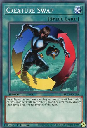 Creature Swap (SBCB-EN159) - Speed Duel: Battle City Box 1st Edition - Premium Yugioh Single from Konami - Just $0.20! Shop now at Game Crave Tournament Store