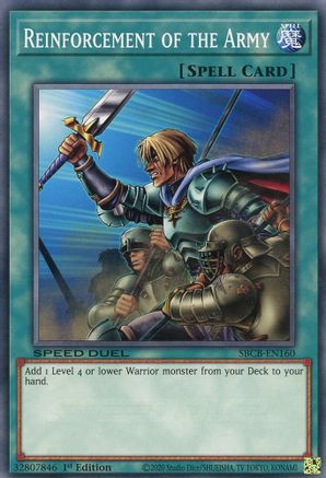 Reinforcement of the Army (SBCB-EN160) - Speed Duel: Battle City Box 1st Edition - Premium Yugioh Single from Konami - Just $0.25! Shop now at Game Crave Tournament Store