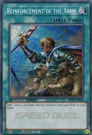Reinforcement of the Army (Secret) (SBCB-EN160) - Speed Duel: Battle City Box 1st Edition - Premium Yugioh Single from Konami - Just $0.97! Shop now at Game Crave Tournament Store