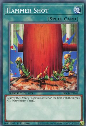 Hammer Shot (SBCB-EN162) - Speed Duel: Battle City Box 1st Edition - Premium Yugioh Single from Konami - Just $0.50! Shop now at Game Crave Tournament Store