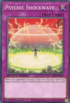 Psychic Shockwave (SBCB-EN165) - Speed Duel: Battle City Box 1st Edition - Premium Yugioh Single from Konami - Just $0.08! Shop now at Game Crave Tournament Store