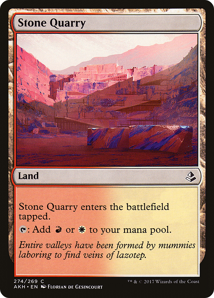 Stone Quarry (AKH-274) - Amonkhet - Premium MTG Single from Wizards of the Coast - Just $0.25! Shop now at Game Crave Tournament Store