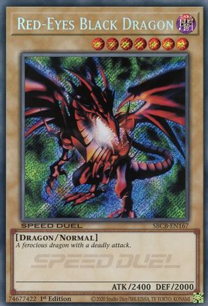 Red-Eyes Black Dragon (Secret) (SBCB-EN167) - Speed Duel: Battle City Box 1st Edition - Premium Yugioh Single from Konami - Just $1.26! Shop now at Game Crave Tournament Store