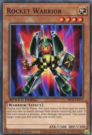 Rocket Warrior (SBCB-EN172) - Speed Duel: Battle City Box 1st Edition - Premium Yugioh Single from Konami - Just $0.24! Shop now at Game Crave Tournament Store