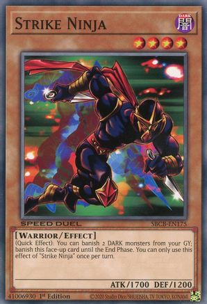 Strike Ninja (SBCB-EN175) - Speed Duel: Battle City Box 1st Edition - Premium Yugioh Single from Konami - Just $0.25! Shop now at Game Crave Tournament Store