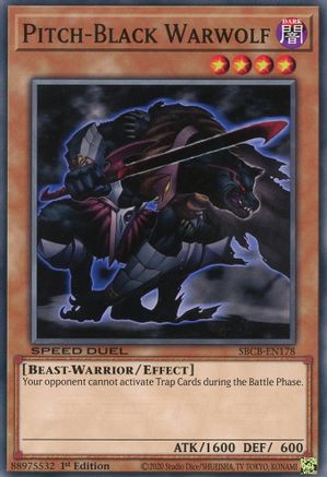 Pitch-Black Warwolf (SBCB-EN178) - Speed Duel: Battle City Box 1st Edition - Premium Yugioh Single from Konami - Just $0.25! Shop now at Game Crave Tournament Store