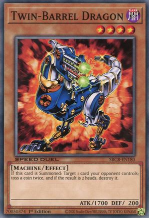 Twin-Barrel Dragon (SBCB-EN180) - Speed Duel: Battle City Box 1st Edition - Premium Yugioh Single from Konami - Just $0.32! Shop now at Game Crave Tournament Store
