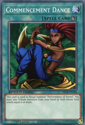 Commencement Dance (SBCB-EN186) - Speed Duel: Battle City Box 1st Edition - Premium Yugioh Single from Konami - Just $0.25! Shop now at Game Crave Tournament Store