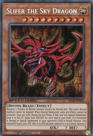 Slifer the Sky Dragon (SBCB-EN201) - Speed Duel: Battle City Box 1st Edition - Premium Yugioh Single from Konami - Just $0.14! Shop now at Game Crave Tournament Store
