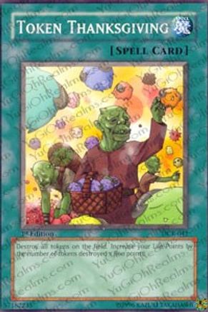 Token Thanksgiving (DCR-041) - Dark Crisis 1st Edition - Premium Yugioh Single from Konami - Just $0.57! Shop now at Game Crave Tournament Store