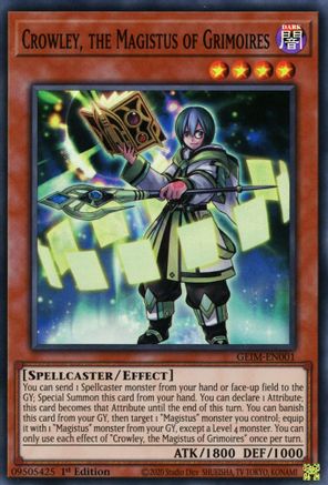 Crowley, the Magistus of Grimoires (GEIM-EN001) - Genesis Impact 1st Edition - Premium Yugioh Single from Konami - Just $0.25! Shop now at Game Crave Tournament Store