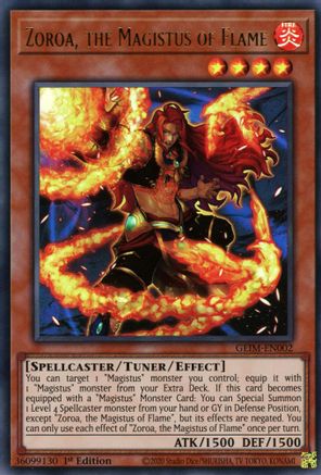 Zoroa, the Magistus of Flame (GEIM-EN002) - Genesis Impact 1st Edition - Premium Yugioh Single from Konami - Just $3.75! Shop now at Game Crave Tournament Store