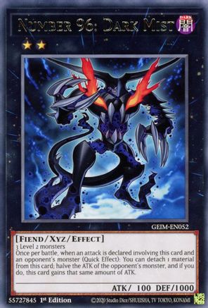 Number 96: Dark Mist (GEIM-EN052) - Genesis Impact 1st Edition - Premium Yugioh Single from Konami - Just $0.25! Shop now at Game Crave Tournament Store