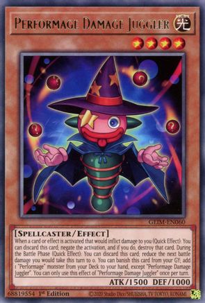 Performage Damage Juggler (GEIM-EN060) - Genesis Impact 1st Edition - Premium Yugioh Single from Konami - Just $0.25! Shop now at Game Crave Tournament Store