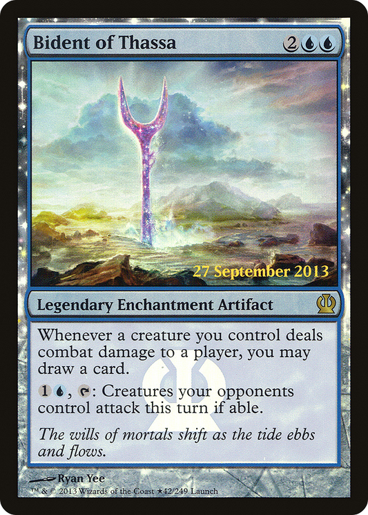 Bident of Thassa (PTHS-42★) - Theros Promos: (nyxtouched) Foil - Premium MTG Single from Wizards of the Coast - Just $1.06! Shop now at Game Crave Tournament Store