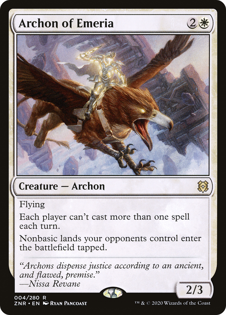 Archon of Emeria (ZNR-004) - Zendikar Rising - Premium MTG Single from Wizards of the Coast - Just $1.27! Shop now at Game Crave Tournament Store