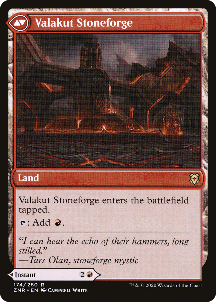 Valakut Awakening // Valakut Stoneforge (ZNR-174) - Zendikar Rising Foil - Premium MTG Single from Wizards of the Coast - Just $9.80! Shop now at Game Crave Tournament Store
