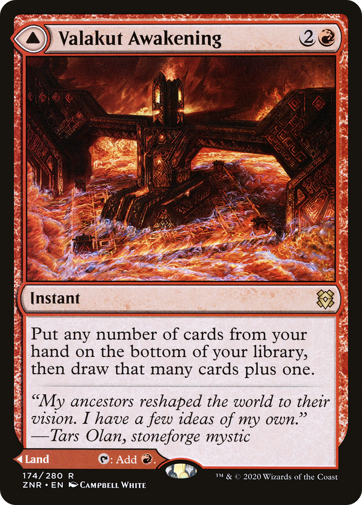 Valakut Awakening // Valakut Stoneforge (ZNR-174) - Zendikar Rising Foil - Premium MTG Single from Wizards of the Coast - Just $9.80! Shop now at Game Crave Tournament Store