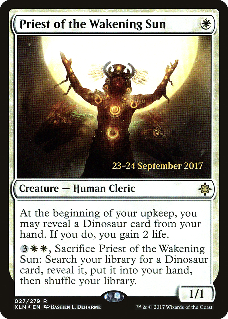Priest of the Wakening Sun (PXLN-27S) - Ixalan Promos Foil - Premium MTG Single from Wizards of the Coast - Just $0.66! Shop now at Game Crave Tournament Store