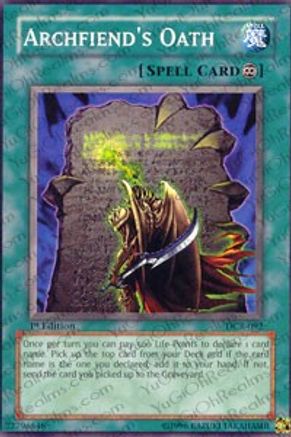 Archfiend's Oath (DCR-092) - Dark Crisis Unlimited - Premium Yugioh Single from Konami - Just $0.25! Shop now at Game Crave Tournament Store