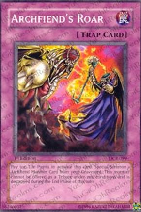 Archfiend's Roar (DCR-099) - Dark Crisis Unlimited - Premium Yugioh Single from Konami - Just $0.25! Shop now at Game Crave Tournament Store