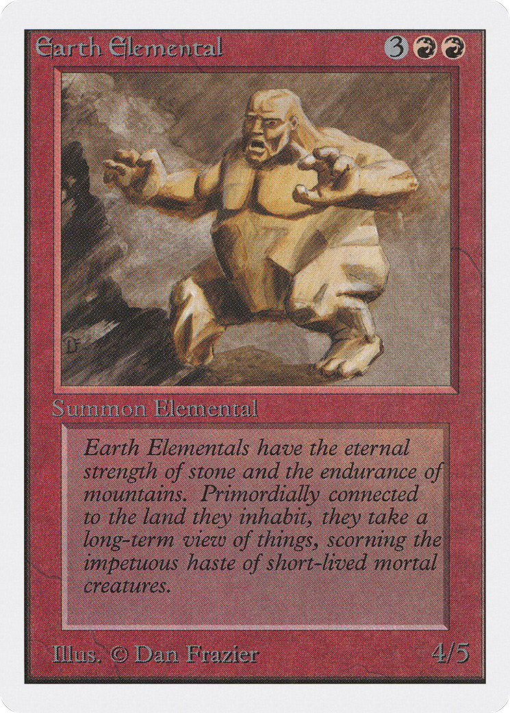 Earth Elemental (2ED-145) - Unlimited Edition - Premium MTG Single from Wizards of the Coast - Just $0.71! Shop now at Game Crave Tournament Store