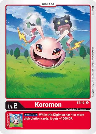 Koromon (ST1-01) - Starter Deck 01: Gaia Red - Premium Digimon Single from Bandai - Just $0.25! Shop now at Game Crave Tournament Store