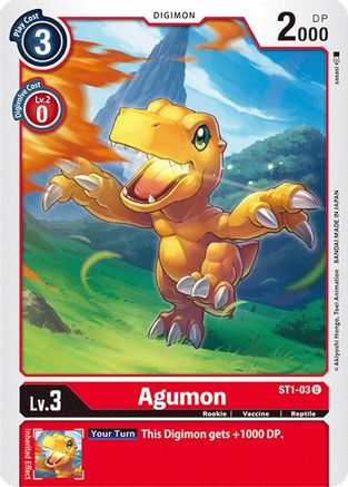 Agumon (ST1-03) - Starter Deck 01: Gaia Red - Premium Digimon Single from Bandai - Just $0.25! Shop now at Game Crave Tournament Store